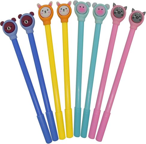 Maydahui 12PCS Wear Hat Animal Gel Pen Cute Rabbit Cat Bear Pig Pens Black Ink for School Office Supplies in Saudi Arabia