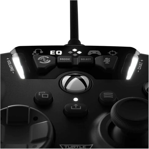 وحدة تحكم Turtle Beach REACT-R - وحدة تحكم سلكية في الألعاب - Xbox Series X، وXbox Series S، وXbox One وWindows - عناصر تحكم في الصوت، وأزرار قابلة للتعيين، ومقابض منسوجة - أسود in Kuwait