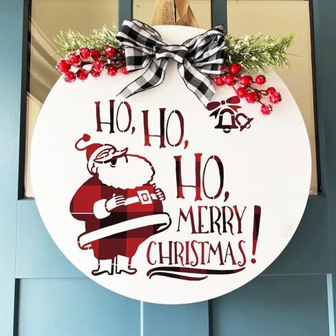 استنسل كبير لعيد الميلاد للرسم على الخشب، استنسل عيد ميلاد سعيد قابل لإعادة الاستخدام للحرف اليدوية رسم استنسل طلاء لشماعات الباب ووسادة المنزل وديكور الحائط (11 عيد الميلاد) in Kuwait