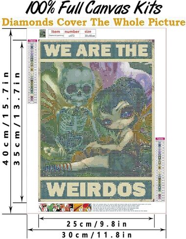 honrtreb DIY 5D Diamond Painting Girl by Number Kits for Adults, Sugar Skull Girl Round Full Drill Art Sexy Girl Picture Arts Craft Home Wall Decor (11.8x15.7 inch,Girl-2) in Kuwait