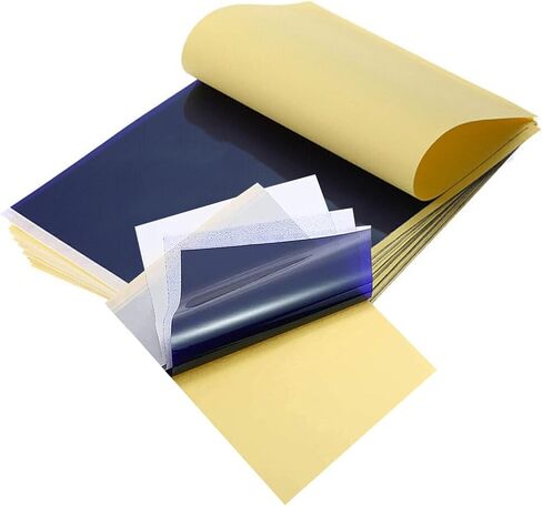Wormhole Tattoo Transfer Paper 50 Sheets Tattoo Stencil Paper 4 Layers Thermal Stencil Paper for Tattooing Professional Tattoo Supplies Tattoo Tracing Paper in Saudi Arabia
