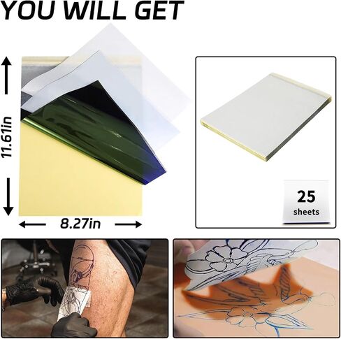 Wormhole Tattoo Transfer Paper 50 Sheets Tattoo Stencil Paper 4 Layers Thermal Stencil Paper for Tattooing Professional Tattoo Supplies Tattoo Tracing Paper in Saudi Arabia