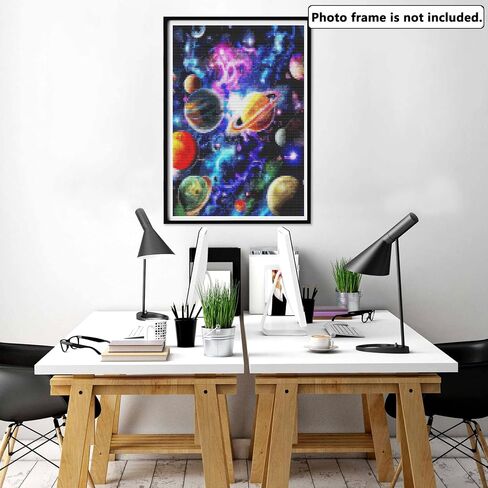 Yomiie 5D Diamond Art Painting Kits Universe Full Drill by Number Kits, Solar System Paint with Diamonds Art Milky Way Galaxy Rhinestone Embroidery Craft for Home Room Decoration (12x16inch) in Saudi Arabia