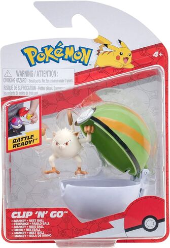 PKW3136 - كرات Clip 'n'Go Poké - كرة Menki & Nest، كرة البوكيه الرسمية بمجسم 5 سم in Kuwait