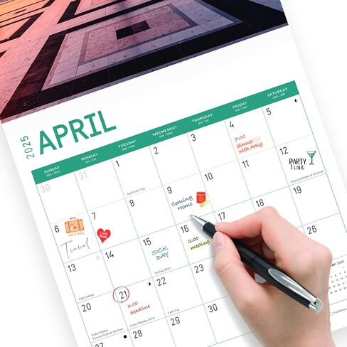 2025 France Monthly Wall Calendar by Bright Day, 12 x 12 Inch Paris Destination in Saudi Arabia