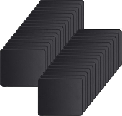 Black Mouse Pad 8.7 * 11 in. 2PC Basic Mouse Pads Bundle for Compuer and Laptop, Big Mouse Mat with Non-Slip Rubber Base & Stitched Edges, Premium-Textured & Waterproof Computer Mousepad in Kuwait