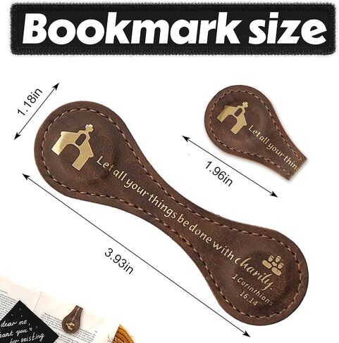 ABTOLS Christian Magnetic Bookmarks, Easter Vintage Leather Magnetic Bible Bookmarks Inspirational PU Leather Magnetic Scripture Bookmark Peace Dove Religious Cross Book Markers for Book Lovers Reader in Saudi Arabia