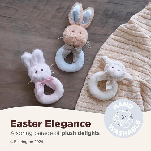 Bearington Collection Baby Lil’ Willow, 5.5 Inch Fawn Plush Stuffed Animal, Soft Baby Rattles and Plush Rings in Kuwait