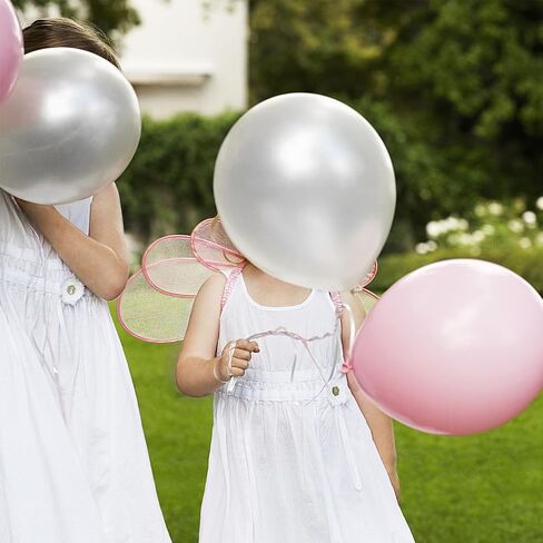 LovesTown 90PCS Small Party Balloons Bulk, Pearlized Silver Latex Balloons 5 Inch Shining Pearlescent Balloons for Kids Birthday Wedding Party Decorations in Saudi Arabia