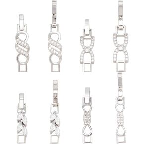 BENECREAT 16 Sets 4 Styles Real 24K Gold Plated Fold Over Clasp, Watch Band Clasps Bracelets Clasp Fold Necklace Extenders for Bracelet Necklace Craft Jewelry Making, 4 Sets/Style