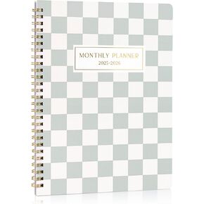 Beautiful Checkered 2025-2026 Monthly Planner and Calendar Book - To Do List Notebook That Easily Organizes Your Tasks to Boost Productivity - Runs From January 2025 Until December 2026