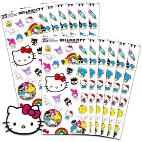 Hello Kitty Party Favors for Boys & Girls Bundle ~ 12 Pack Hello Kitty Sticker Sheets for Kids Birthday Party Goodie Bags | Hello Kitty Party Supplies