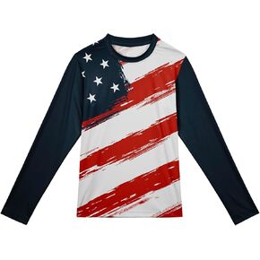 Boy Long Sleeve Rash Guard Shirt UPF 50+ Sun Protection Rashguard Swim Shirt