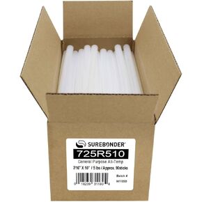 Surebonder 725R510 10-Inch All Temperature Glue Sticks, 90 Pieces