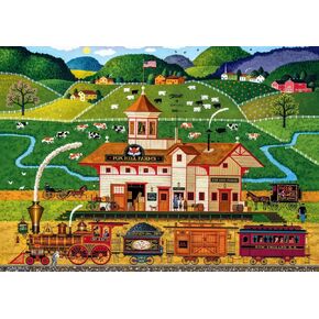 Buffalo Games - Charles Wysocki - Fox Hill Farms - 300 Piece Jigsaw Puzzle for Adults Challenging Puzzle Perfect for Game Nights - Finished Puzzle Size is 21.25 x 15.00
