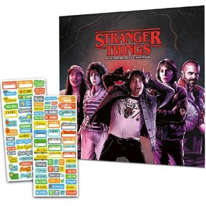 Stranger Things Calendar 2025 - Deluxe 2025 Hellfire Club Mini Calendar Bundle with Over 100 Calendar Reminder Stickers (Netflix Original Gifts, Office Supplies)