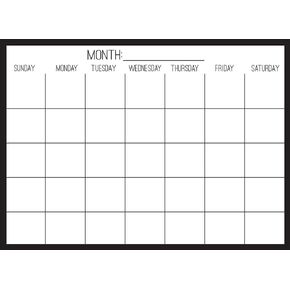 WallPops WPE2801 on Clear Monthly Calendar, Black