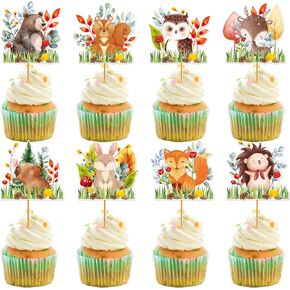Dinosaur Party Cupcake Toppers - 25 Pcs Hatching Soon Dino Baby Shower Decorations Watercolor Roar Dinosaur Cake Toppers Picks Decor for Baby Boy Dino Theme Gender Reveal Party Supplies