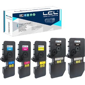 LCL Compatible Toner Cartridge Replacement for Kyocera TK5242 TK-5242 TK-5242K TK-5242C TK-5242M TK-5242Y 1T02R70US0 1T02R7CUS0 1T02R7BUS0 1T02R7AUS0 ECOSYS M5526cdn M5526cdw P5026cdn P5026cdw (2KCMY)