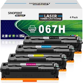 067H 067 Toner Cartridge High Yield MF656Cdw Compatible Replacement for Canon 067H for Canon imageCLASS LBP633Cdw LBP632Cdw MF653Cdw MF654Cdw MF656Cdw Series Printer CRG-067H CRG067H Ink 4-Pack
