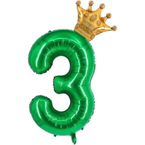 بالون رقم 2 باللون الأخضر الداكن مقاس 40 بوصة، بالون رقم فيلم ألومنيوم كبير الحجم، بالونات زينة لعيد ميلاد الغابة الثانية، لوازم تزيين حفلات أعياد ميلاد الأطفال (أخضر داكن 2)