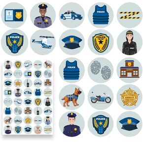 800 pcs Police Stickers, Police Stickers for Kids, Police Party Favors, Police Officer Stickers, Police Badge and Detective Stickers, Police Badge Stickers