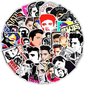 Rockstar Stickers - 50 PCS Vinyl Memorial Decal Photocard Set for Water Bottles, Laptops, Phone