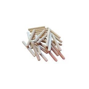 Wood Dowel Pins, 3 inch x 1/2 inch, Fluted, for Furniture Woodworking and Home Repairs (24)