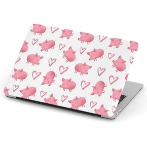 [ Compatible with MacBook PRO 13 inch (Model A1706 / A1708 / A1989 / A2159 - (Year 2016-2019) ] Full Body Hard Case Cover - Cute Pig