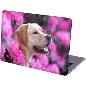 Case Compatible with MacBook MacBook Air 13 inch, Hard Protective Shell with Keyboard Cover (A1369 A1466, 2010-2017 Release) - Labrador Retriever Among Spring Blossoms
