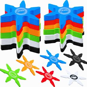 60 Pcs 4 Inch Ninja Throwing Stars Foam Stars Throwing Foam Star Toys for Kids Boys Ninja Theme Party Favors Halloween Cosplay Supplies, 6 Colors (Color Set 1)