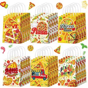 24 Pcs Candy Sweet Land Goodie Bags with Handles Lollipop Gift Bags Candy Party Favors Bags Sweet Candy Treat Bags Candy Shop Theme Bags for School Birthday Wedding Baby Shower Party Decor