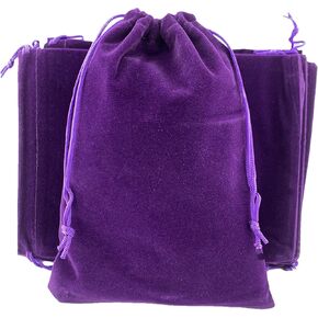Palmhomee Pack of 6 12x16 Inch Velvet Drawstring Bags Gift Bag Velvet Pouch For Jewelry Wedding and Party Favor (Black)