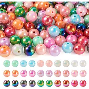Craftdady 30Pcs 20mm Acrylic Crackle Bubblegum Beads AB Color Focal Beads Round Ball Chunky Bubble Spacer Beads for Pens Crafts DIY Jewelry Making Supplies