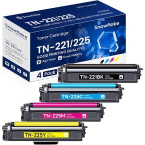 TN221 TN225 TN-221 TN-225 Toner Cartridges Compatible TN221BK TN225C TN225M TN225Y Replacement for Brother TN-221 TN-225 Toner Cartridges HL-3170CDW HL-3180CDW MFC-9340CDW (4-Pack).