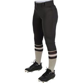 CHAMPRO Girls' Knicker Style Low-Rise Softball Pants, Navy, Small