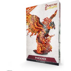 Dungeons & Lasers Phoenix Miniature Figure - 6.1" Height (155mm) with Scenic Base - 5E Compatible for DND and Tabletop RPG Games - Unassembled and Unpainted - for Ages 14 Years and up