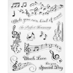 PATIKIL Transparent Silicone Stamps, 1 Pcs T1732 Note Clear Stamps for Card Making Decoration DIY Scrapbooking Embossing Album Decor Craft, Clear
