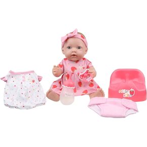JC Toys | Missy Kissy | Folding Doll Stroller | Pink Strawberry Print | Ages 3+