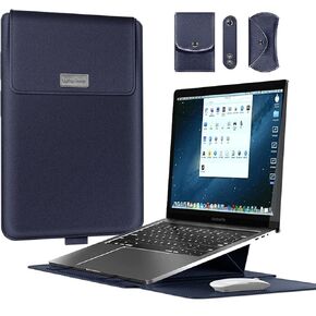 13 inch Laptop Sleeve Case, Slim Laptop Carrying Case with Stand Function Compatible with 2018-2021 MacBook Air 13 M1/ 2016-2021 MacBook Pro 13 M1/ XPS 13 inch/ 13"-13.3" Surface Pro X 6 7 8