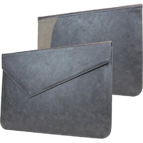MacBook Pro Touch 15" (2016, 2017) Sleeve, Snugg - Slate Grey Leather Sleeve Case Protective Cover for MacBook Pro Touch 15" (2016, 2017) 15" Touchbar