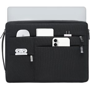 HYZUO 15-16 Inch Laptop Sleeve Bag for MacBook Pro 16 M4/M3/M2/M1 2024-2019, 15" Surface Book, Portable Notebook Case for 15" 15.6" HP Dell Lenovo ThinkBook Asus Acer Samsung Huawei, Classic Black
