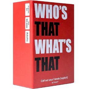 Who's That What's That - Card Games for Adults with 250 Hilarious Cards | Drinking Games for Adults, Bachelorette Party Games, Board Games for Adults, 21st Birthday Gifts for Her, Couples Games