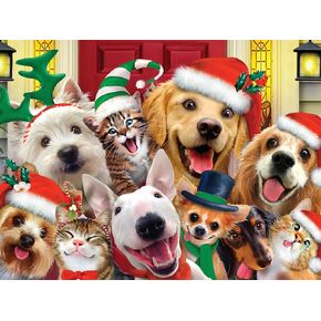 Ceaco - Howard Robinson - Selfies - Holiday Dogs - 500 Piece Jigsaw Puzzle