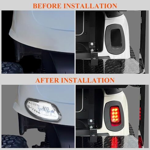 WonVon LED ترقية عربة الجولف LED ضوء متوافق مع EZGO TXT 1996-2013 عربات الغاز والكهرباء، مجموعة أضواء الشارع القانونية 12 فولت مع مصابيح LED للرأس وأضواء الذيل وإشارات الانعطاف وأضواء الفرامل in Saudi Arabia
