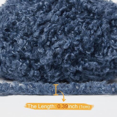NICEEC 2 Skeins Teddy Fur Yarn Super Soft Yarn Chunky Fluffy Faux Fur Yarn Fuzzy Yarn Eyelash Yarn for Crochet Knit -Total Length 2×50m(2×55yds,3.53oz×2)-Beige in Saudi Arabia