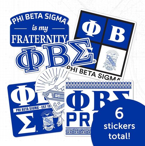 ملصقات صبار الصحراء Phi Beta Sigma ملصقات PBS GOMAB Divine 9 ورقات متعددة الحجم ملصق لزجاجة مياه للكمبيوتر المحمول (T2-10) in Saudi Arabia
