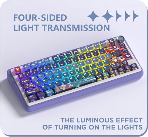 Pudding Keycaps PBT Keycaps تتألق من خلال أغطية المفاتيح الوردية ASA Profile 122 مفتاحًا مجموعة أغطية مفاتيح لطيفة مجموعة أغطية مفاتيح مخصصة توافق عالمي لـ 100%، 75%، 65%، 60% لوحة مفاتيح (هالة كهربائية) in Kuwait