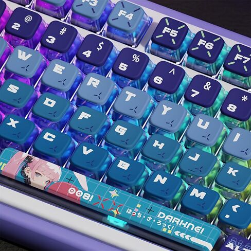 Pudding Keycaps PBT Keycaps تتألق من خلال أغطية المفاتيح الوردية ASA Profile 122 مفتاحًا مجموعة أغطية مفاتيح لطيفة مجموعة أغطية مفاتيح مخصصة توافق عالمي لـ 100%، 75%، 65%، 60% لوحة مفاتيح (هالة كهربائية) in Kuwait