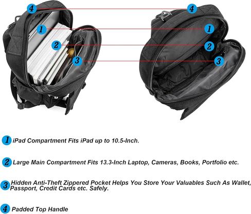 NICGID Sling Bag Backpack, 13.3'' 14.1'' Laptop Bag Crossbody Shoulder Chest Backpacks Travel Outdoors for Men Women in Saudi Arabia